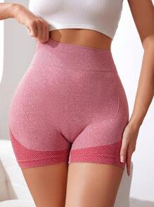 Women's Seamless Butt Lifter Panties, Solid Color, Simple Design, Suitable For Daily Wear - Pink - View 5