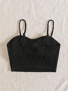 SHEIN VCAY Camiseta de tirantes acolchada y texturizada para mujer con estilo de vacaciones