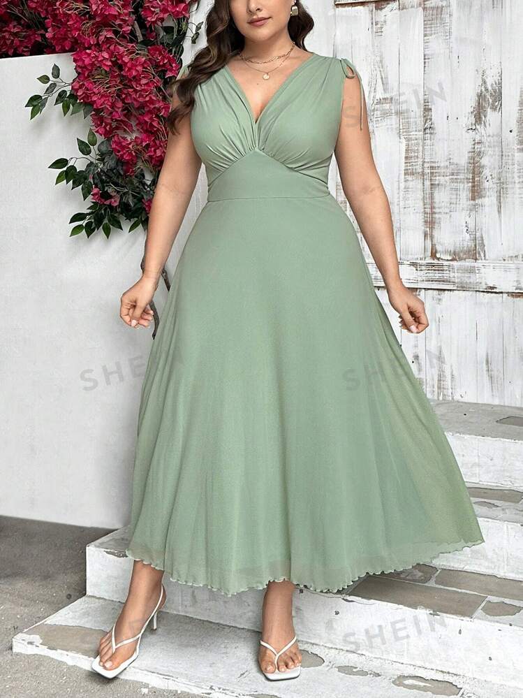 Shein robe longue verte outlet
