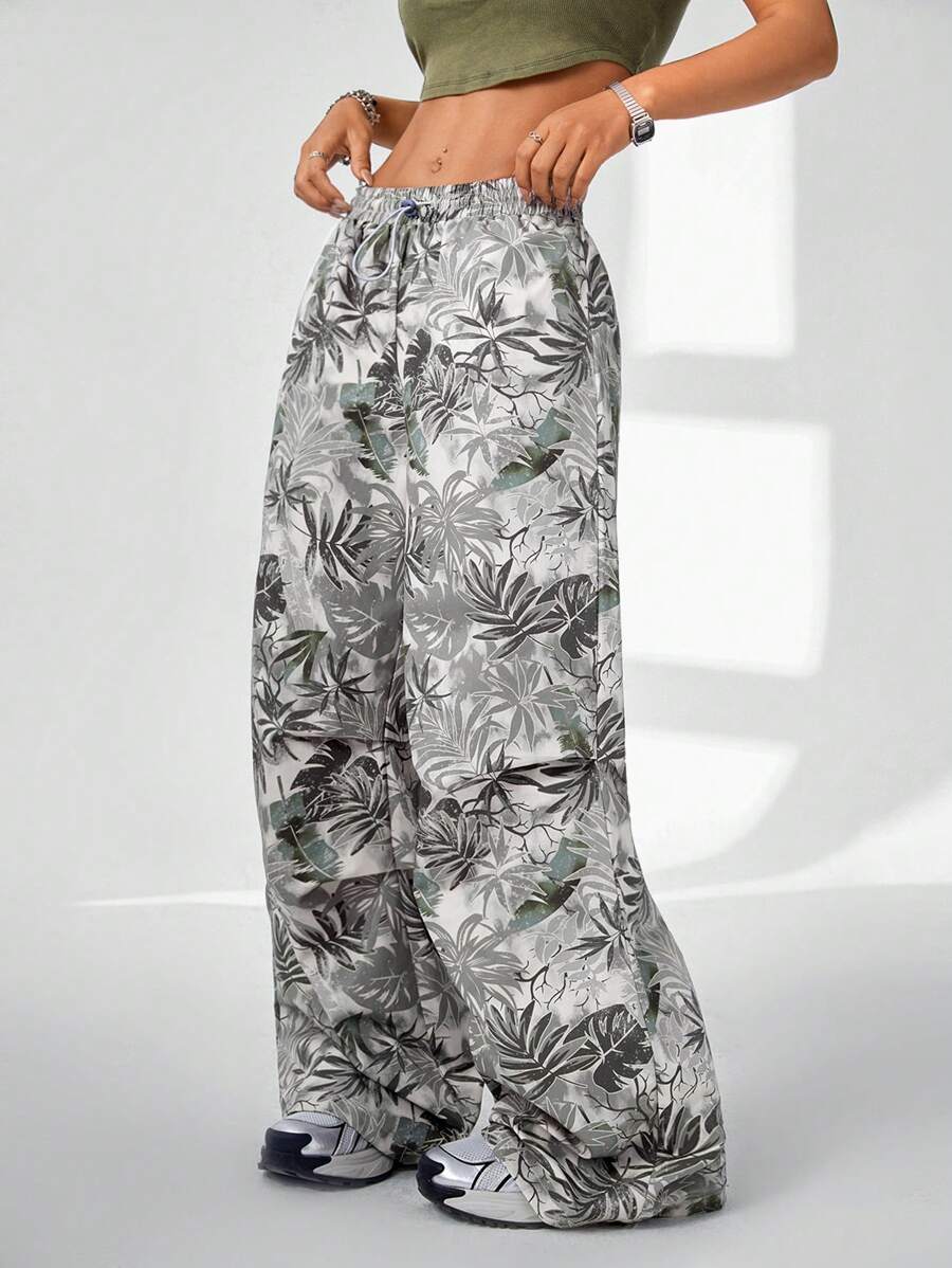 Coolane Drop Shoulder Crop Shirt & Drawstring Waist Cargo Pants