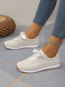 Rad Retro Chunky Sneakers, New Training Shoes With Breathable Lace, Korean Style Casual Sports Shoes