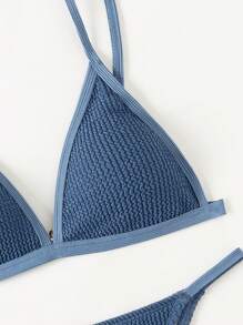 Swim Vcay Bộ bikini dây đeo spaghetti không dây gợi cảm đi biển mùa hè dành cho nữ, dành cho kỳ nghỉ - Màu xanh bụi bặm - Xem 5