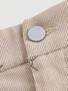 Girlism TWEEN GIRL Spring&Summer Casual Floral Embroidery Shorts,Flower,Cute - Beige - View 3