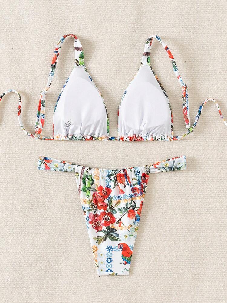 Holiday Beach Printed Two-Piece Bikini Set Summer Beach
