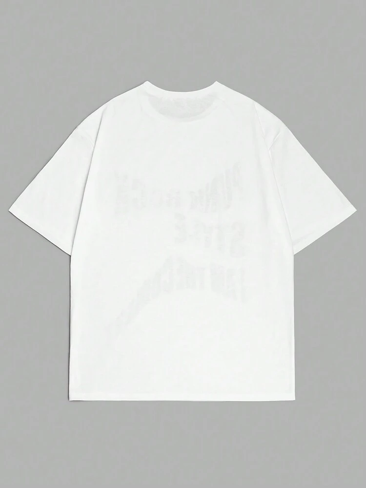 Street Style Women Oversize Short Sleeve T-Shirt With Blurred Letter Print