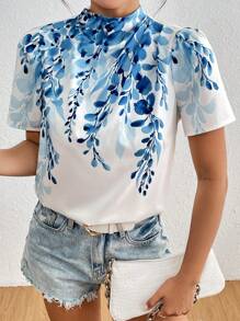 Chiquease 女士燃燒壓褶衫，適合通勤，帶預設皺紋細節 - 彩色 - 查看 3