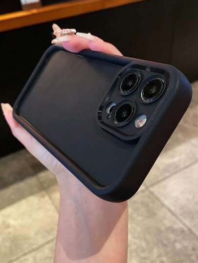 1 Pieza Funda Minimalista Para Teléfono Con Diseño Envolvente Con Cámara De Dopamina, Protección Completa, Textura Agradable Para La Piel, Compatible Con Iphone11, Iphone13, Iphone14, Iphone15 Y Otros Modelos