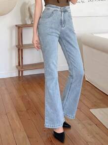 Dazy X KIMYOUJUNG Ladies' Flared Jeans With Pockets