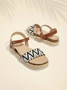 SHUZIA Sandalias de plataforma con tacón de cuña y estilo de vacaciones para mujer