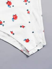 SHEIN VCAY Body con estampado floral de cuello redondo