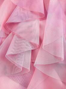 Anewsta Romantic Ruffled Tie Dye Women Tank Top