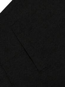 Men's Casual Solid Color Tapered Suit Pants - Black - View 5