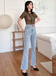 Dazy X KIMYOUJUNG Ladies' Flared Jeans With Pockets