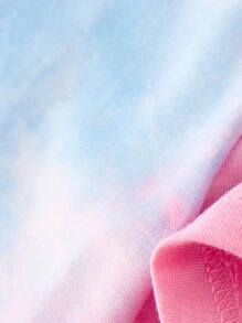 SHEIN 年輕女孩1件幼童聖誕節主題心形短袖T卹 - 彩色 - 查看 3