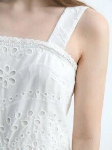 Maija Tuta Jumpsuit semplice bianca per donne da indossare quotidianamente - Bianco - Visualizzare 8