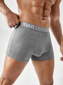 Men's Letter Print Drawstring Color Block Casual Boxer Shorts (4pcs Combo) - Multicolor - View 7