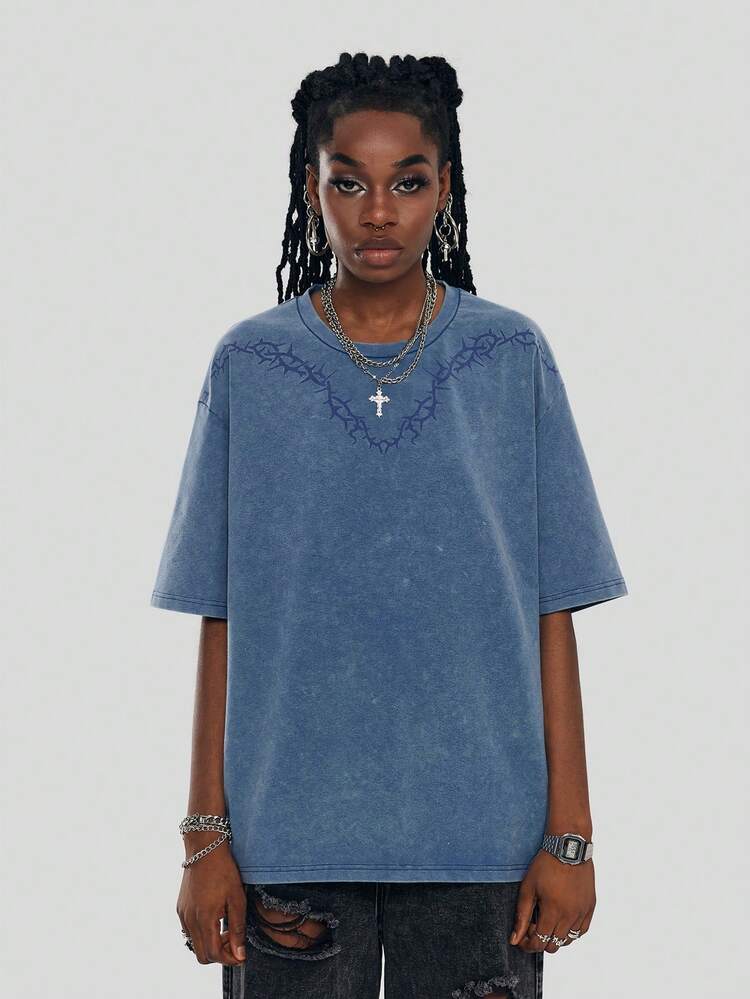 Women's Summer Tie-Dye Round Neck Printed Loose T-Shirt