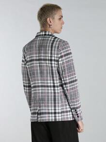 Manfinity VCAY Men's Fashion Plaid Design Woven Casual Blazer For Daily Wear, For Fall Winter - Multicolor - View 2