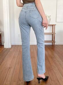 Dazy X KIMYOUJUNG Ladies' Flared Jeans With Pockets