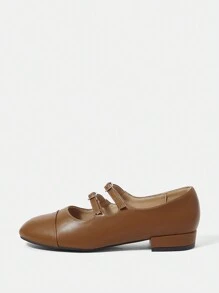 CUCCOO DOLLMOD Women's Brown Flat Shoes - Brown - View 6