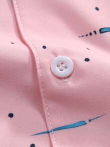 Manfinity Homme Men's Fashionable Simple Daily Dress Shirt - Pink - View 3