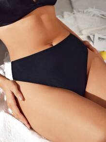 SHEIN Swim Bas de bikini minimaliste de couleur unie pour femme pour correspondance de vacances