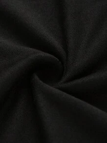 Manfinity EMRG 男士夏季短袖休閒T卹，印有口號設計 - 黑色 - 查看 6