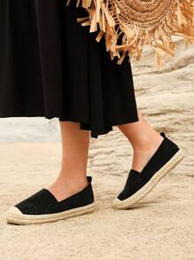 Styleloop 黑色闪亮水钻装饰平底渔夫凉鞋适合度假夏季度假鞋夏季促销波西米亚风复古法式鞋万圣节圣诞节秋季 - 黑色 - 查看 7