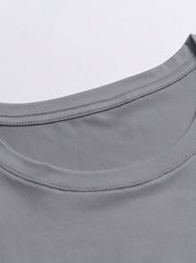 Manfinity EMRG Áo thun tích hợp in hình dáng rộng thời trang dành cho nam giới để mặc hàng ngày - Xám - Xem 4