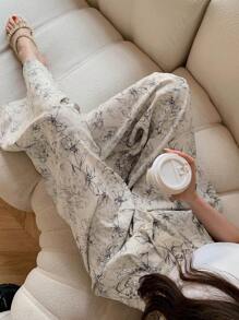 DAZY Women's Summer Floral Print Casual Loose Long Pants - Multicolor - View 6