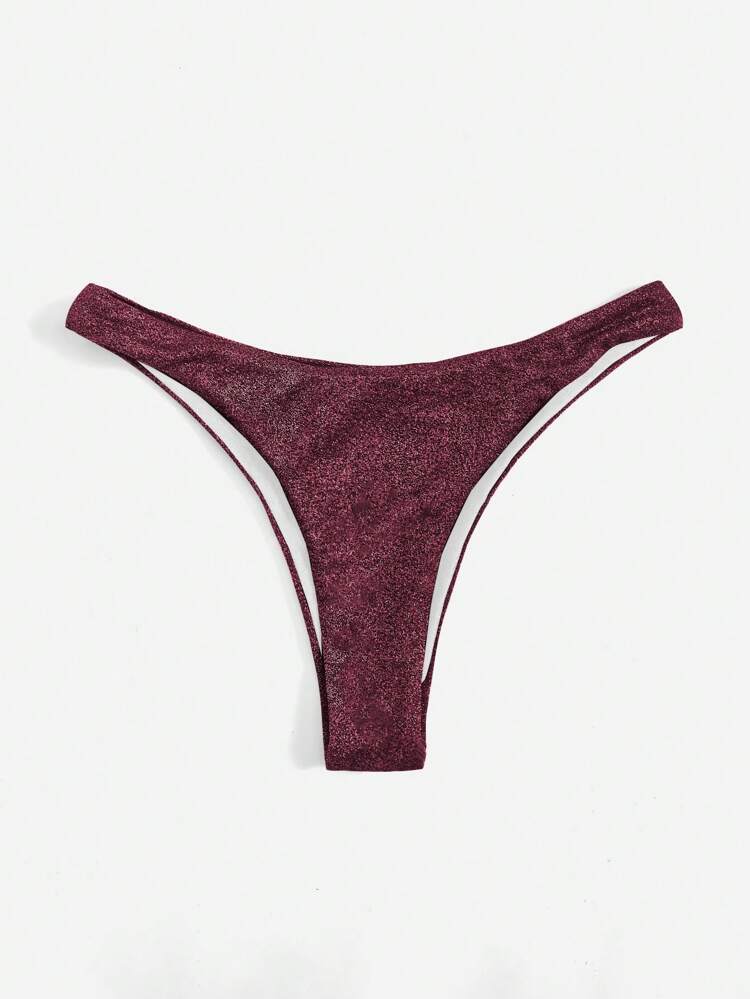 Women's Summer Thin Sparkly Thong Bikini Bottom,Summer Beach