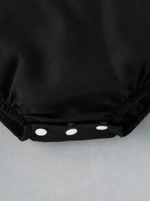 Souflis Souflis Bộ đồ liền thân cho quý ông mùa hè bé trai thanh lịch - Đen và trắng - Xem 7