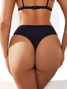SHEIN Swim Bas de bikini minimaliste de couleur unie pour femme pour correspondance de vacances