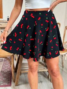 SHEIN Frenchy 夏季小樱桃印花裙，可爱浪漫非常适合夏天穿内置短裤