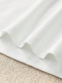 SHEIN LUNE Mother's Day Letter Printed Women's T-Shirt - White - View 5