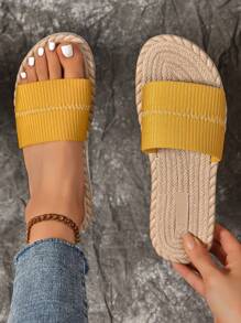 Women's Fashionable Large Size Flip-Flops For Beach Vacation, Open Toe Slippers