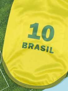 PETSIN 1pc Brazil Football Themed Pet Dog/Cat Breathable, Sun-Protective And Insect-Resistant Vest, Summer - Multicolor - View 4
