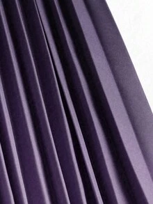 Abito lungo plissettato sfumato elegante da donna - Viola - Visualizzare 5