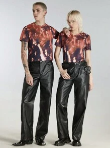 Manfinity VCAY 男士夏季印花圓領短袖休閒T恤 - 彩色 - 查看 7