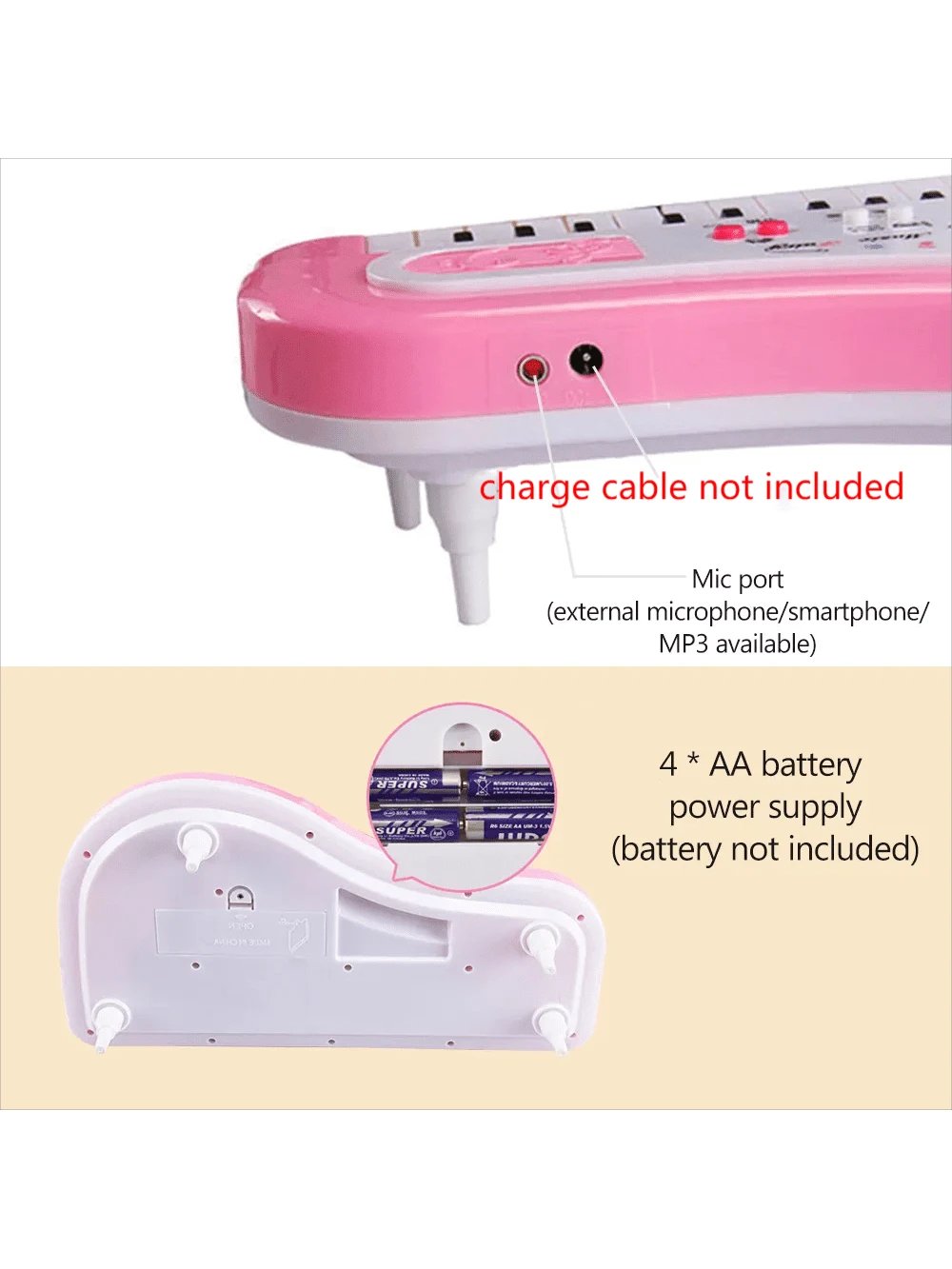 Christmas Decoration 37 Keys Kids Musical Piano Electronic Piano