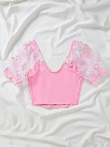 Women's Bra, 1pc (Underwire, Boned, Bubble Sleeves, Can Be Worn Outside) Lingerie
