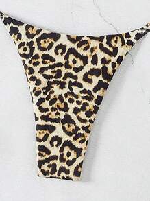 SHEIN Swim Leopard Printed Bikini Bottoms Triangle Swimwear, Perfect For Beach And Poolside Vacation,Summer Beach - متعدد الألوان - مشاهدة 3