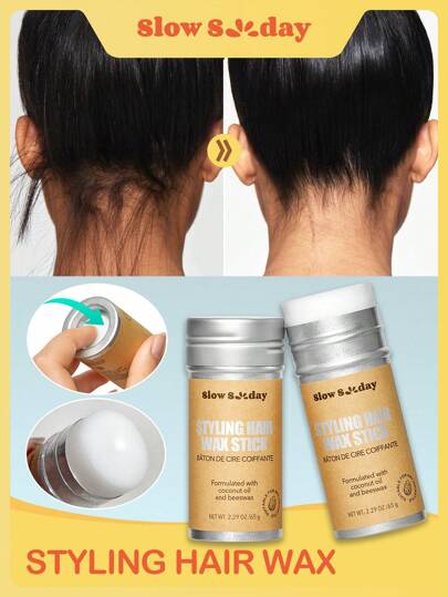 SlowSunday Styling Hair Wax Stick, Classic Products For Unruly Hair And Flyaways, Hair Smooth And Frizz-Free, Ever-Changing Hairstyles, Perfect For Autumn And Winter Hair Care, Ideal For Holiday, Party, Travel, Outdoor Activity, Y2k Fashion, And Cosplay, Thanksgiving, Christmas, Variety Holiday Hairstyles