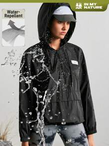 In My Nature Women's Outdoor Sports Commuting Sun Protection Jacket With Hood, Waterproof, Lightweight And Breathable