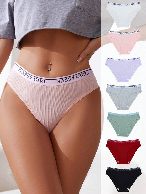 Eraneu 7 pièces Culottes de sport pour femmes imprimées en triangle simples