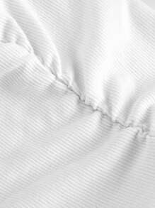 SHEIN Girlism Débardeur en maille côtelée ajusté décontracté avec plis pour adolescente