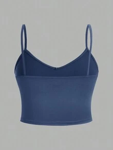 SHEIN Comfortcana Áo hai dây crop top nữ kiểu dáng thường ngày, gợi cảm, đa năng, thích hợp cho mùa hè. - Nhiều màu - Xem 6