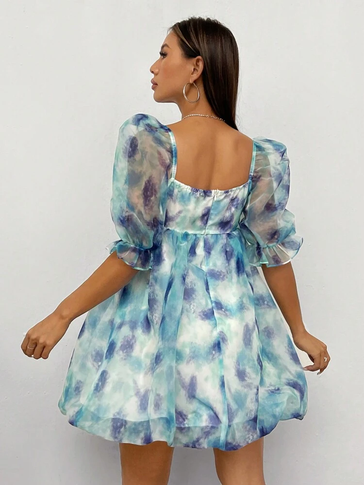 Women's Fashion Puff Sleeve Summer Holiday Dress