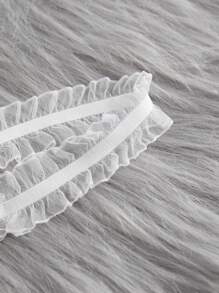 4pcs Heart Decor Lace Leg Ring