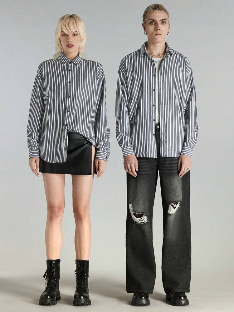 Men's Casual Woven Long Sleeve Shirt
